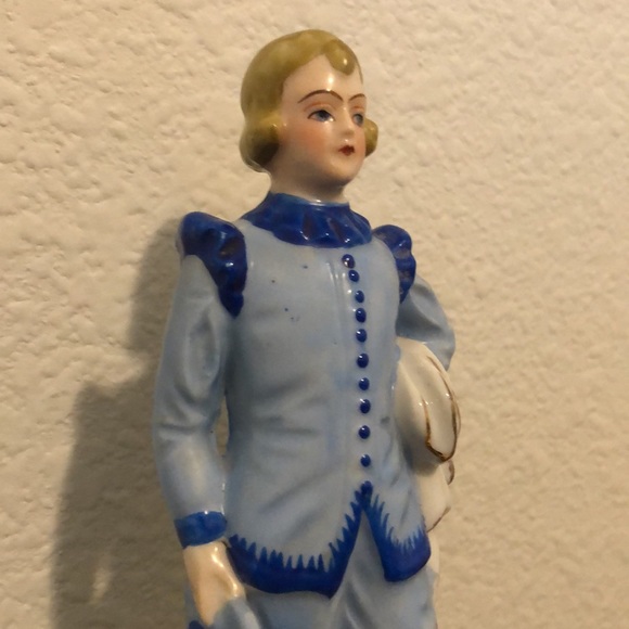 Pottery Figurine Little Boy Blue 7.75"H - Picture 3 of 13